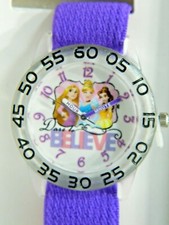 Disney Princess Purple Strap/ Time Teacher kids Watch box 126