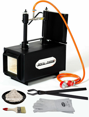 DFPROF2+1D/2'' GAS PROPANE FORGE Furnace Burner Knife Making Blacksmith USA