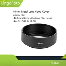 48mm Standard Screw In Mount Metal Lens Hood Cover for QL17 GIII DSLR Camera