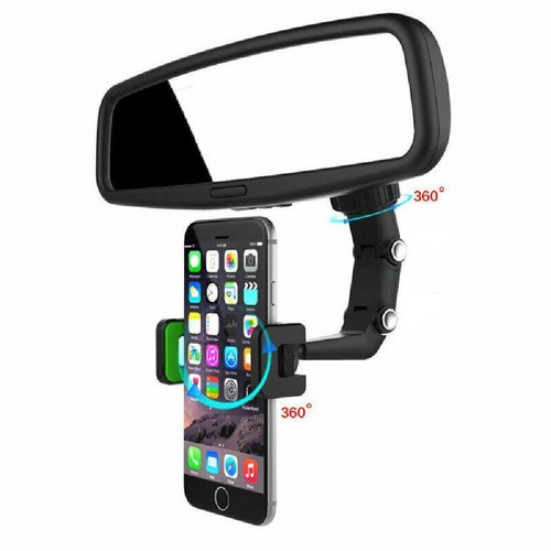 Universal 360° Rotation Adjustable Mobile Phone Holder Car Rearview Mirror Mount - Picture 5 of 12