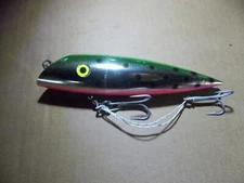 Luhr Jensen J-PLUG 5-5/8" RARE Chromed L. Green/Silver/Pink W/Dots Harness 10/25