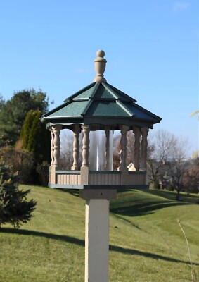 Large Gazebo Bird Feeder | Made in USA | Amish handmade | Poly | Spindle