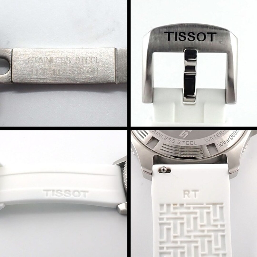 TISSOT Seastar T120.210.11.011.00 Watch White Dial Luminous Hands Used From Japa image 6