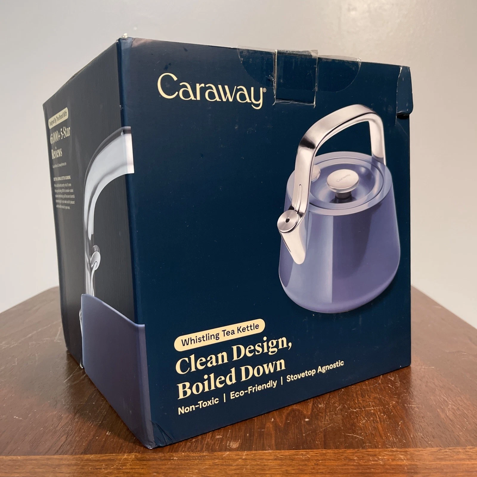 Caraway Home 64oz Whistling Tea Kettle Navy: Stainless Steel Stovetop
Opens in a new window or tab
