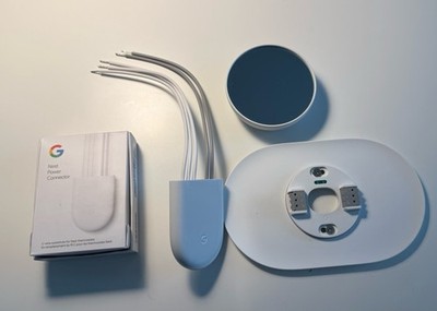 Google Nest Thermostat (2020) Smart Wi-Fi   Snow   Wall Plate + Power Connector
