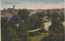 Sehr Schöne AK. Von Füstenwalde an der Spree , Kaiserplatz mit Viktoriastraße