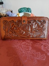 VTG Patrisha Nash Brown Tooled Wallet