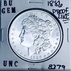 1886 BU GEM MORGAN SILVER DOLLAR UNC MS+++ U.S. MINT RARE COIN 8379