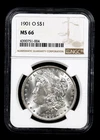 1901 O Morgan Silver Dollar - NGC MS66 - BLAZZING WHITE BRILLIANT LUSTER - #402