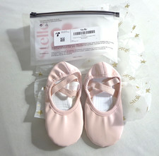 STELLE PU LEATHER BALLET DANCE SLIPPERS FOR GIRLS, SB25, PINK, 8MT, BRAND NEW