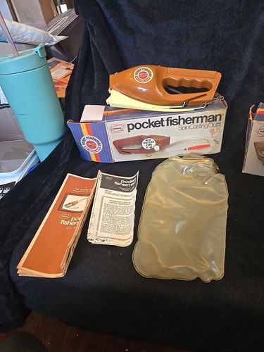 Vintage 1972 Brown POPEIL'S POCKET FISHERMAN Spin Casting Outfit