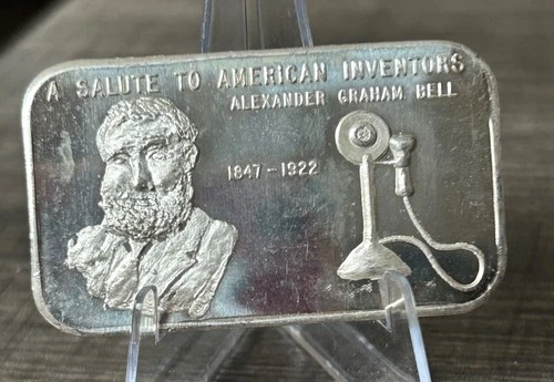 VINTAGE ALEXANDER GRAHAM BELL FINE SILVER BAR