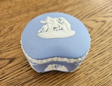 Wedgwood Jasperware Blue Kidney Bean Shaped Trinket Box