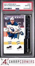 2021 UPPER DECK #221 ARTTU RUOTSALAINEN RC YOUNG GUNS PSA 10