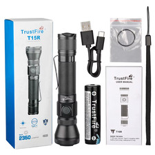 Torcia Tattica Militare Trustfire T15R 2350 Lumen Potente Tipo C USB Ricaricabil