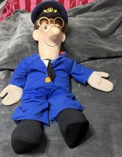 Vintage Telitoy Large Postman Pat Prop  Plastic Hard Face & Plush Body Toy