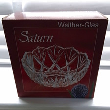 Walther-Glas Saturn Satin-Rubin Clear/Red Glass Round Bowl MPN 1206021