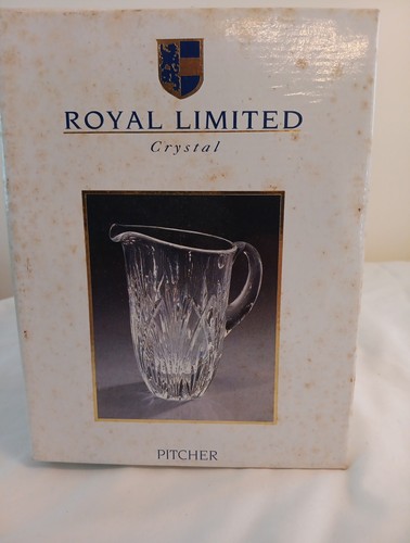Royal Limited Crystal Pitcher 24% Full Lead Crystal Beautiful 20030204 New