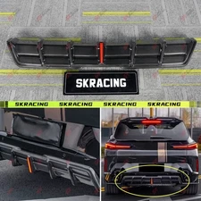 Forged/Carbon Fiber Rear Bumper Lip Lower Diffuser W/LED Kit For BMW XM 23-25