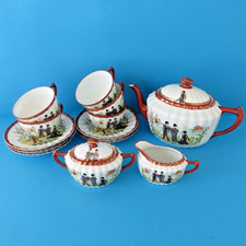 Antik Chinesische Porzellan Teeservice 13 Teile Japanische Motiv Geisha i Garten