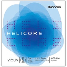 D'Addario Helicore Series Violin E String 3/4 Size