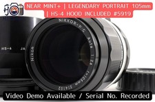 [NEAR MINT+] Nikon Non-AI Nikkor-P.C Auto 105mm f/2.5 MF Objektiv mit HS-4...