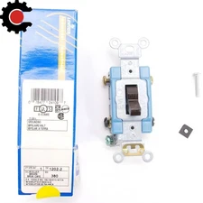 Leviton 1202-2 Industrial Double Pole Toggle Switch, 15A 120/277V