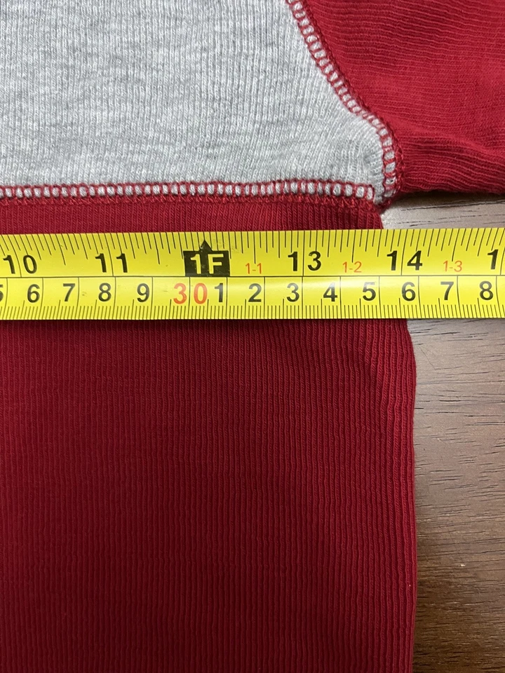 Gymboree Boys Quarter Zip, Red with a grey stripe. Size 4T - Image 2 of 4