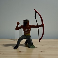 Figura Marx Toys arco largo indio valientes guerreros del mundo de los años 60