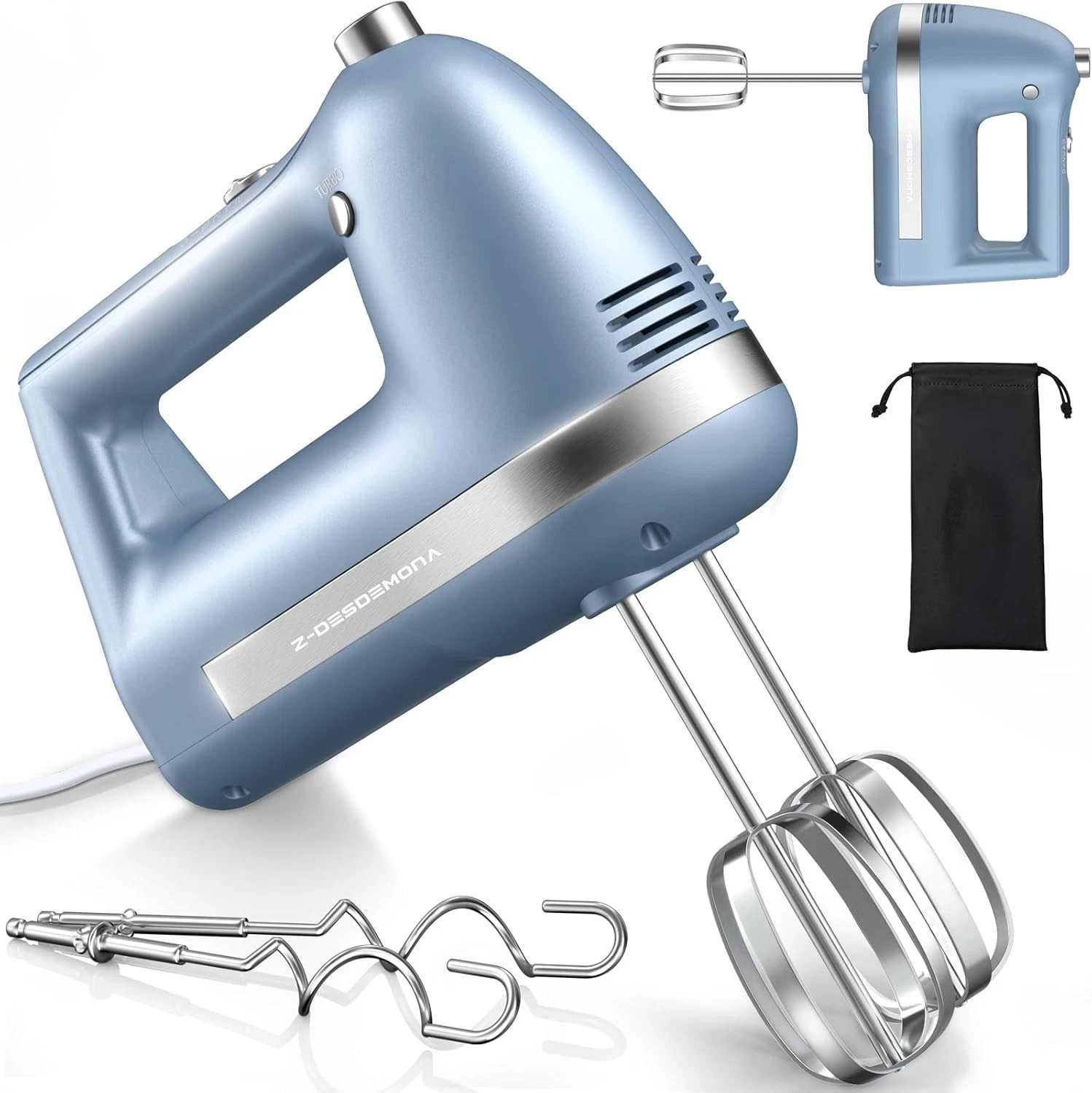 Electric Kitchen Hand Mixer Handheld Mixer 5 Speed 300W with Turbo for Baking
Opens in a new window