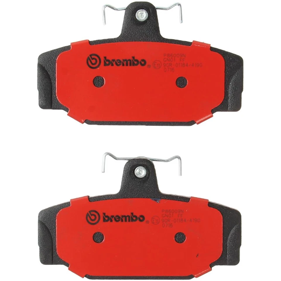 Se adapta a 1991 Volvo 940 1994 Volvo 960 rotores de freno traseros y pastillas de freno de cerámica Brembo Foto 4 de 4