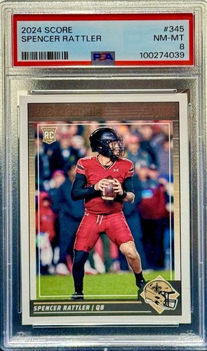 2024 Score Spencer Rattler Rookie Card #345 PSA 8 Saints RC