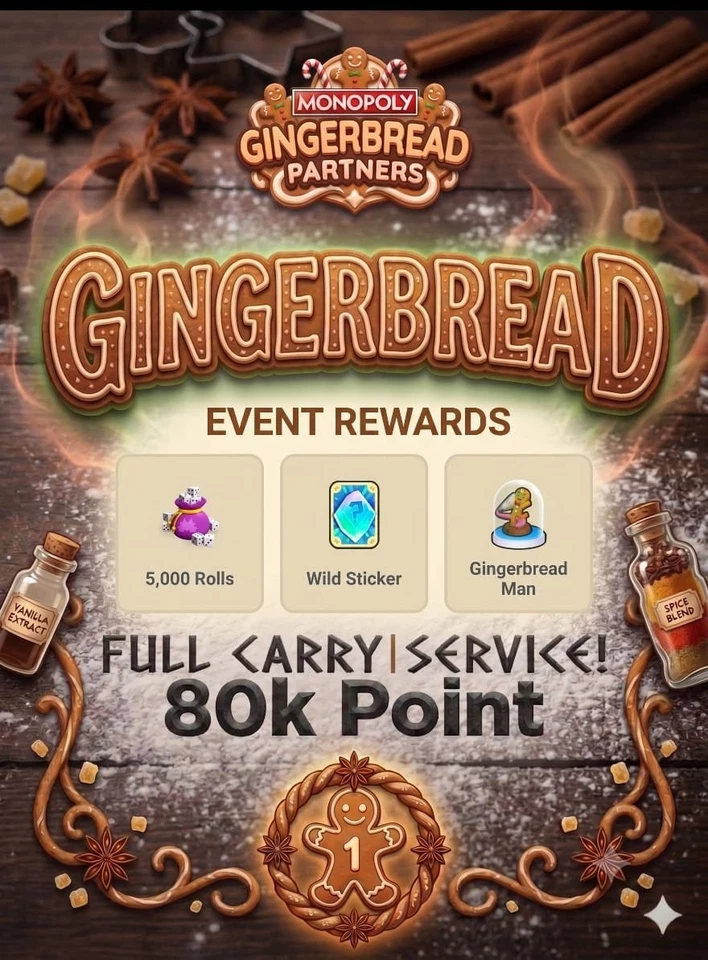 Monopoly_Partner_Event _Go⚡️ Gingerbread Partners ⚡️ 24-72Hours full carry fast - Bild 1 von 1