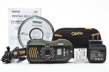 Pentax WG-3 GPS Camera Green Waterproof 3065 Works OK Money Back Guarantee