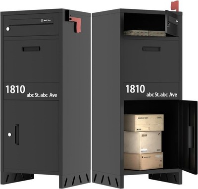 AzaRsd Weatherproof Parcel Drop Box with Custom Address Sticker