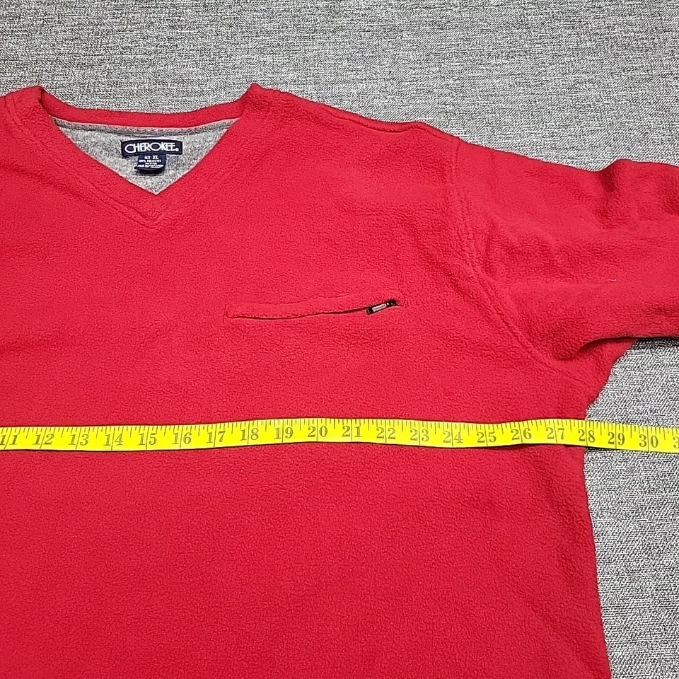 Винтажный новый с Ярлыками Cherokee женщин v-образным вырезом толстовка X-Large размер красный уютный модный топ - Изображение 2 из 4