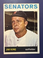 1964 TOPPS #217 JIM KING WASHINGTON SENATORS OUTFIELDER *FREE SHIPPING*