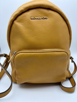 Michael Kors Women's Erin Medium Pebbled Leather Backpack Marigold 35F0GERB2L