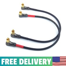 90 Degree Right Angle RCA Cable Male to Male 1FT - 2 Pack for Home Theater