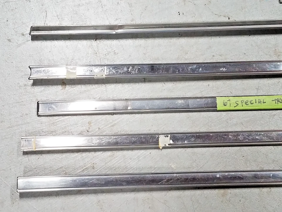 1967 Buick Special Side Trim Chrome Molding 10 Piece Lot - Image 3 of 4