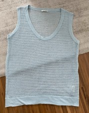 American Vintage Top Viskose Leinen Blau Gr. S