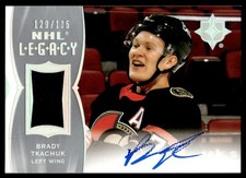 2020-21 UD Ultimate Collection NHL Legacy Autograph Jersey Brady Tkachuk Auto