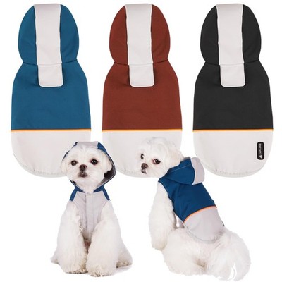 BPS Haustier Regenmantel mit Kapuze und Hundetasche