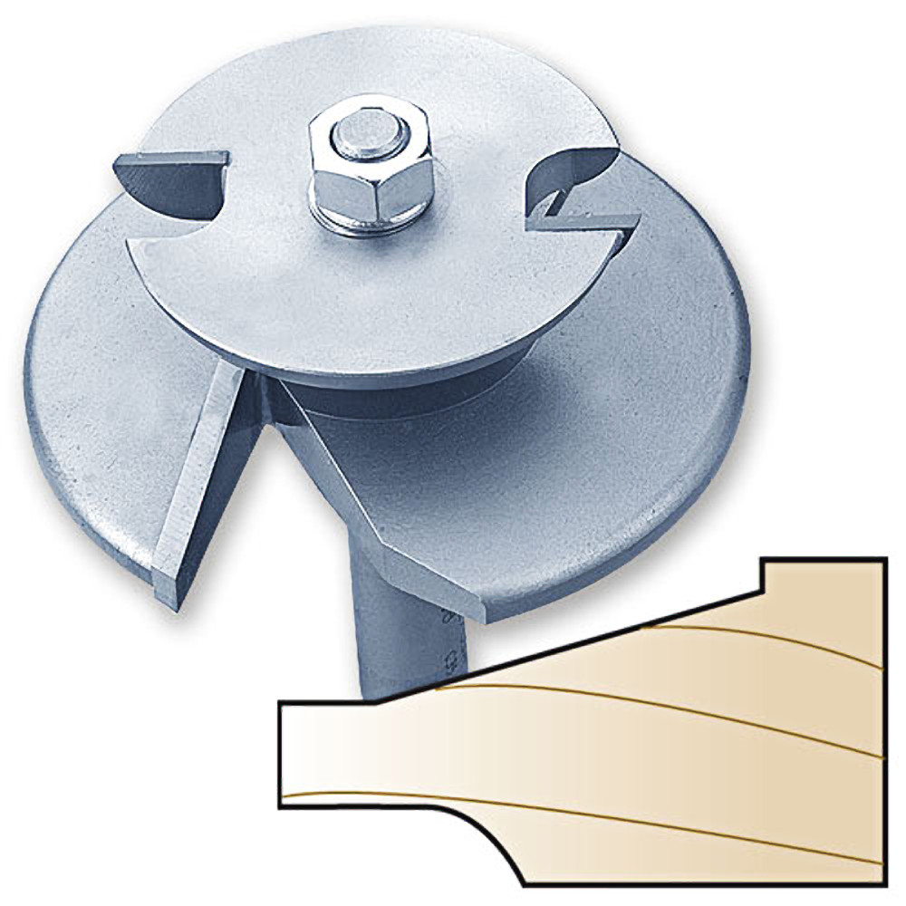 Whiteside 2-Wing Straight Raised Panel Bit with Back Cutter, 1/2 in. SH