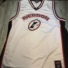 Vintage Reebok Allen Iverson I3 Answer Question White Jersey Mens XXL 76ers
