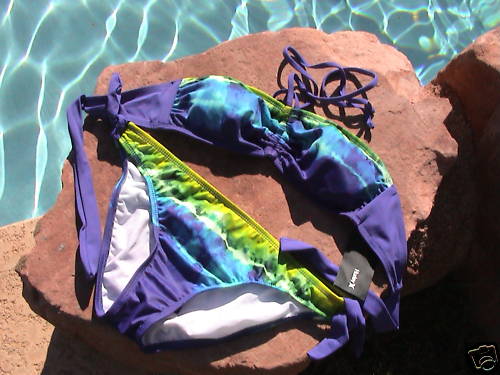 HURLEY PURPLE TIE DYE SWIMWEAR BEACH BIKINI - NEW S - M - Picture 1 of 1