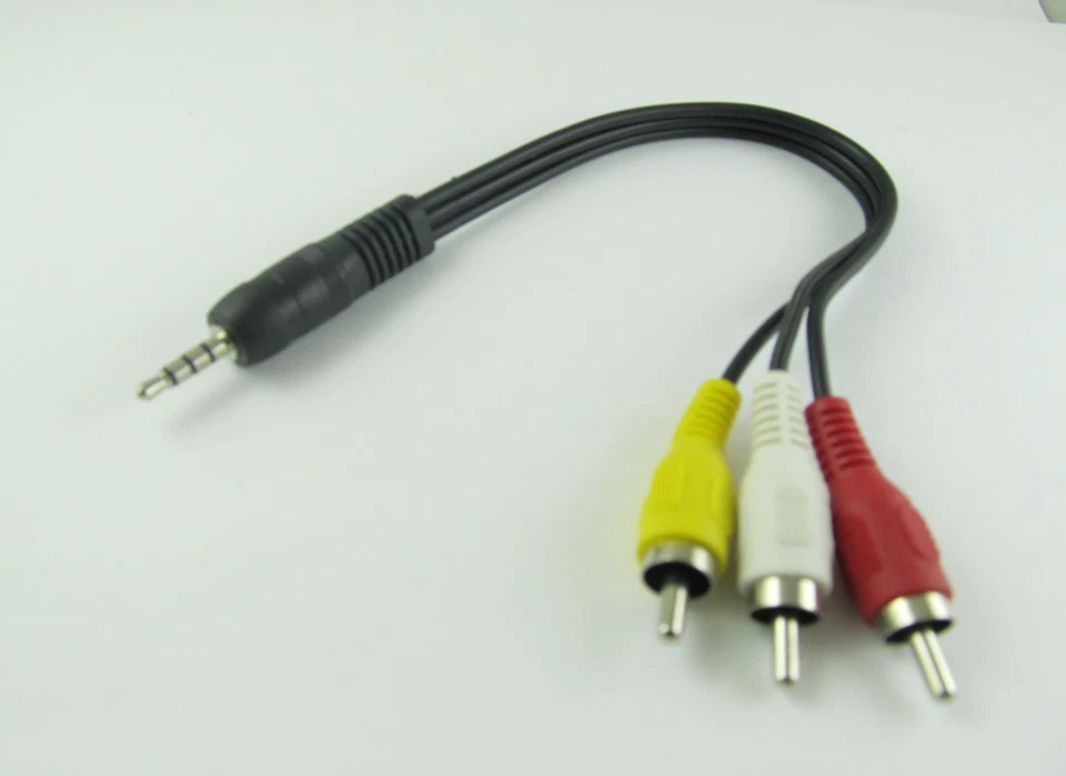 1pcs 3.5mm 1/8" Male Stereo Plug to 3 RCA Male Plug Audio Video AV Adapter Cable - Image 2 of 2