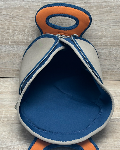 FlatBox® Bento 2-in-1 Taupe & Navy Lunch Bag and Placemat Model Number: 1400101 - 第 4/5 張圖片