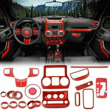 21pcsset Full Set Interior Decor Trim Cover Kit For Jeep Wrangler Jk Jku 2011