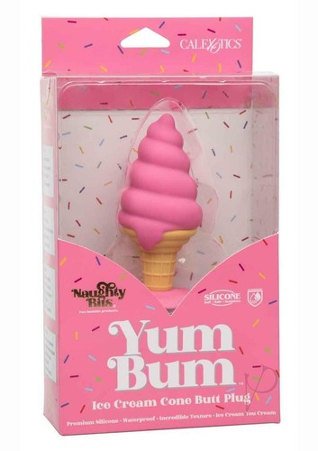 Naughty Bits - Yum Bum Ice Cream Cone Silicone Butt Plug - Pink